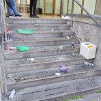 Le condizioni dell'area antistante la mutua Le condizioni dell'area antistante la mutua