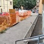 Le condizioni della scalinata davanti alla mutua