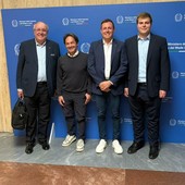 I vertici di Zetronic: da sinistra, Carlo Fulchir, Massimiliano Piani, Stefano Fulchir e Federico Fulchir