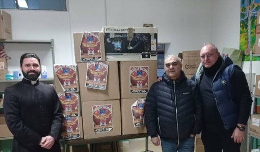 La donazione alla parrocchia Sant’Antonio Abate