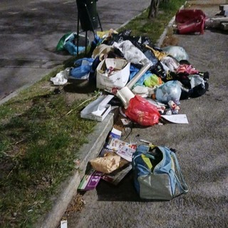 La discarica lasciata in via Rubino La discarica lasciata in via Rubino