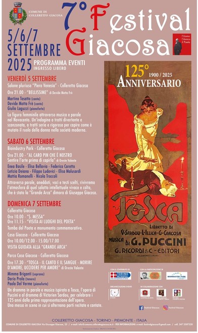 Al Via il Festival Giacosa, un'edizione dedicata alla Tosca