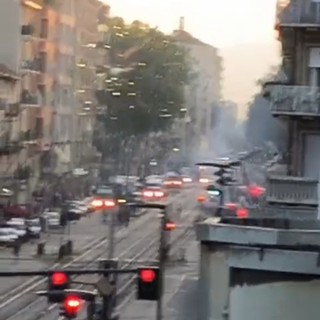 Alba pirotecnica in Barriera e Aurora, festa con fuochi d'artificio per la vittoria del Marocco ai Mondiali
