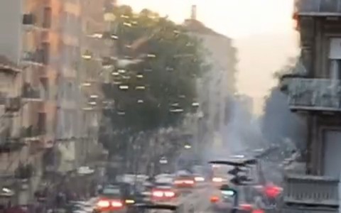 Alba pirotecnica in Barriera e Aurora, festa con fuochi d'artificio per la vittoria del Marocco ai Mondiali