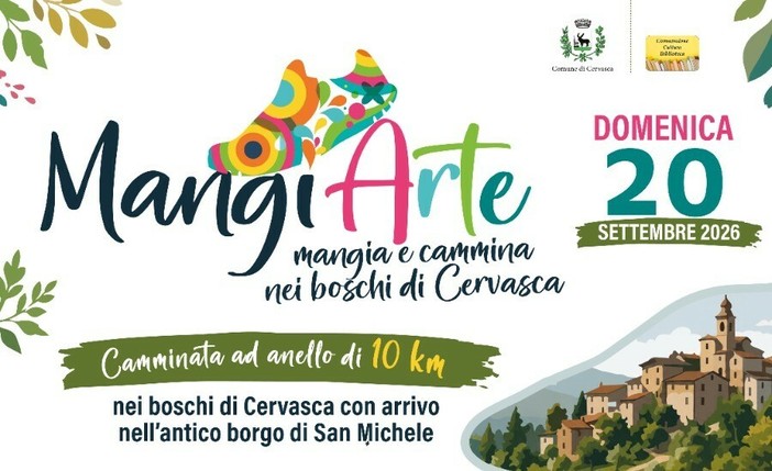 Cervasca, tra boschi e sapori arriva "MangiArte": una camminata di 10 chilometri Cervasca, tra boschi e sapori arriva "MangiArte": una camminata di 10 chilometri