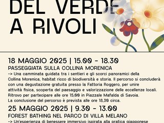 Rivoli sempre più green, in arrivo due eventi immersivi nella natura