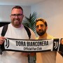 Il vicepresidente Ozimo e il presidente Caputo del fans club Dora Bianconera