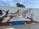 Il murale in fase di realizzazione