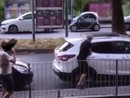 Un frame del video girato in via Mercadante Un frame del video girato in via Mercadante