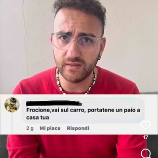 Uno dei tanti insulti rivolti al consigliere Raia