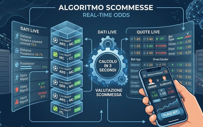 Quote in tempo reale: l'algoritmo che decide in pochi secondi quanto vale una scommessa Quote in tempo reale: l'algoritmo che decide in pochi secondi quanto vale una scommessa