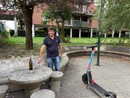 Il consigliere Troisi nel giardino ex Venchi Unica Il consigliere Troisi nel giardino ex Venchi Unica