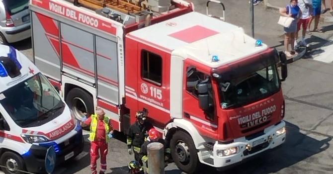 Il punto in cui è avvenuto l'incidente