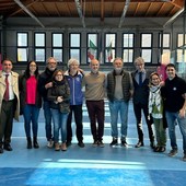 L'assessore Carretta e il presidente della 5 Correnti nella nuova Hitball Arena L'assessore Carretta e il presidente della 5 Correnti nella nuova Hitball Arena