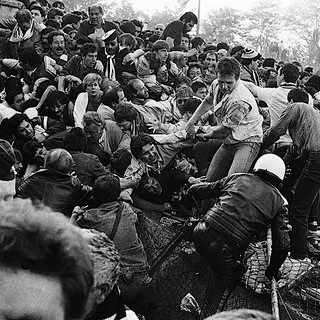 I disordini scoppiati allo stadio Heysel di Bruxelles