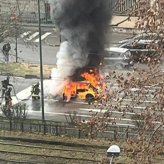 L'incendio è avvenuto in corso Unione Sovietica