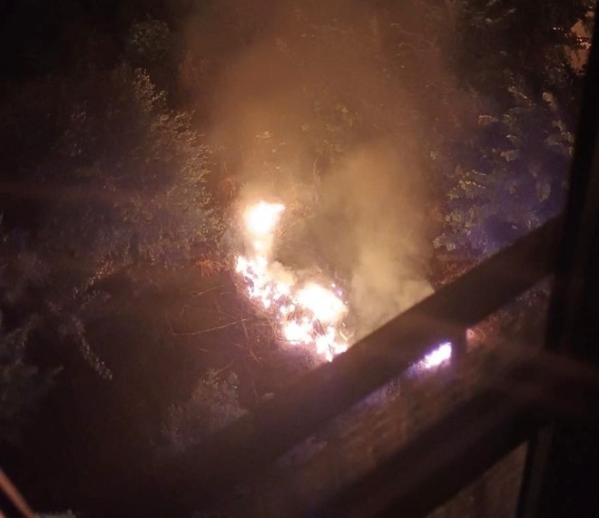 L'ultimo incendio nel cantiere di via Col di Lana
