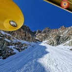 Il canalone dove è caduto l'uomo deceduto Il canalone dove è caduto l'uomo deceduto