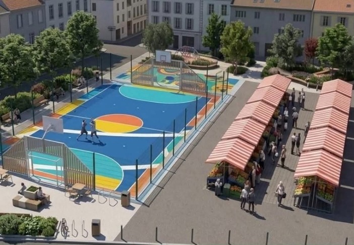 Il percorso immaginato per piazza Barcellona Il percorso immaginato per piazza Barcellona
