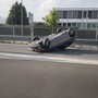 Un'altra auto ribaltata sulla Provinciale 161 a Luserna San Giovanni