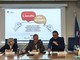 Ivana De Micheli, il giornalista Alberto Manzo e Silvio Magliano durante la tavola rotonda da Vol.To