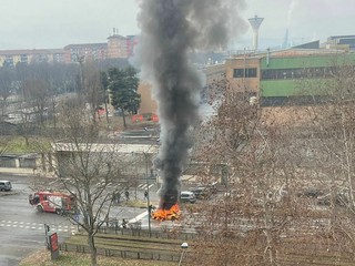 L'incendio è avvenuto in corso Unione Sovietica