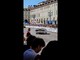 Un momento dell'incidente nel centro di Torino