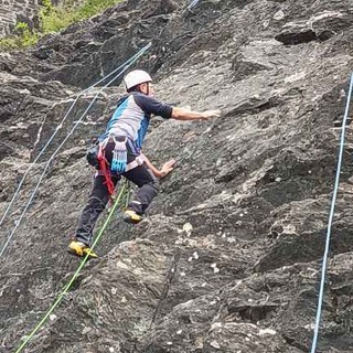 Ad Exilles la nuova parete d'arrampicata