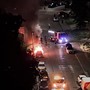 Auto in fiamme in via Saorgio: paura nella notte Auto in fiamme in via Saorgio: paura nella notte