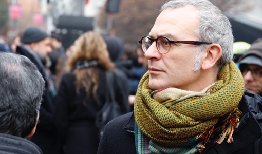 Jacopo Rosatelli al corteo (foto Sinistra Ecologista) - Foto di Lorenzo Ligas