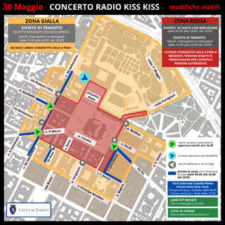 Sabato il concerto Kiss Kiss Way: come cambia la viabilità a Torino