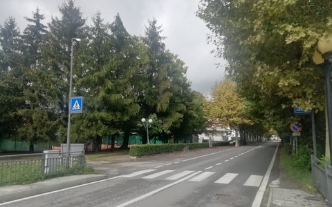 L’attraversamento pedonale in corso Matteotti
