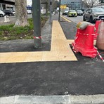 Lavori agli incroci delle strade in corso Giulio