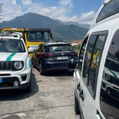 Il posto di blocco con i carabinieri Il posto di blocco con i carabinieri