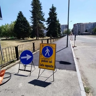 Nuovo volto ai marciapiedi del parco Di Vittorio Nuovo volto ai marciapiedi del parco Di Vittorio