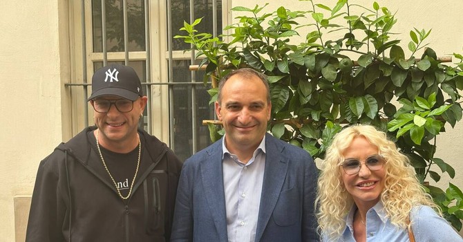 Il sindaco Stefano Lo Russo con Antonella Clerici