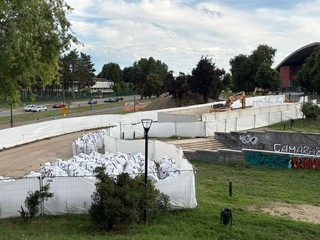 Cantieri per i lavori in corso Unità d'Italia