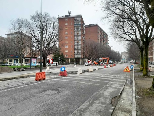 Lavori in strada Altessano