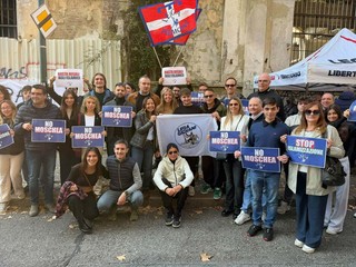La protesta leghista contro la moschea