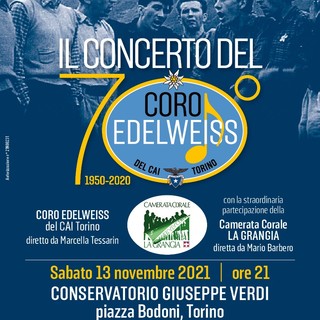 Al Conservatorio di Torino il concerto per i 70 anni del Coro Edelweiss CAI