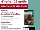 La locandina dell'iniziativa in programma il 22 aprile La locandina dell'iniziativa in programma il 22 aprile