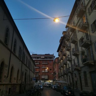 Il nuovo lampione a Santa Giulia Il nuovo lampione a Santa Giulia