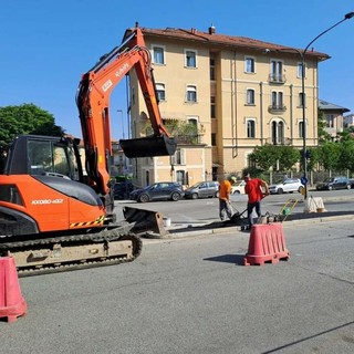 Lavori in corso in viale Thovez
