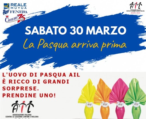 Reale Mutua Fenera Chieri ’76 e AIL Torino per regalare la Pasqua ai bimbi biancoblù