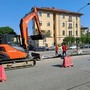 Lavori in corso in viale Thovez Lavori in corso in viale Thovez