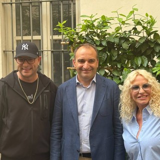 Il sindaco Stefano Lo Russo con Antonella Clerici Il sindaco Stefano Lo Russo con Antonella Clerici