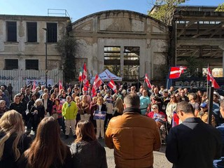 La protesta leghista contro la moschea