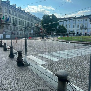 Lavori in piazza Carlina