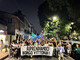 Un momento del corteo di ieri sera