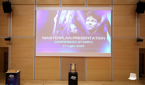 L'immagine di Jannik Sinner per il Masterplan 2025 delle Atp Finals